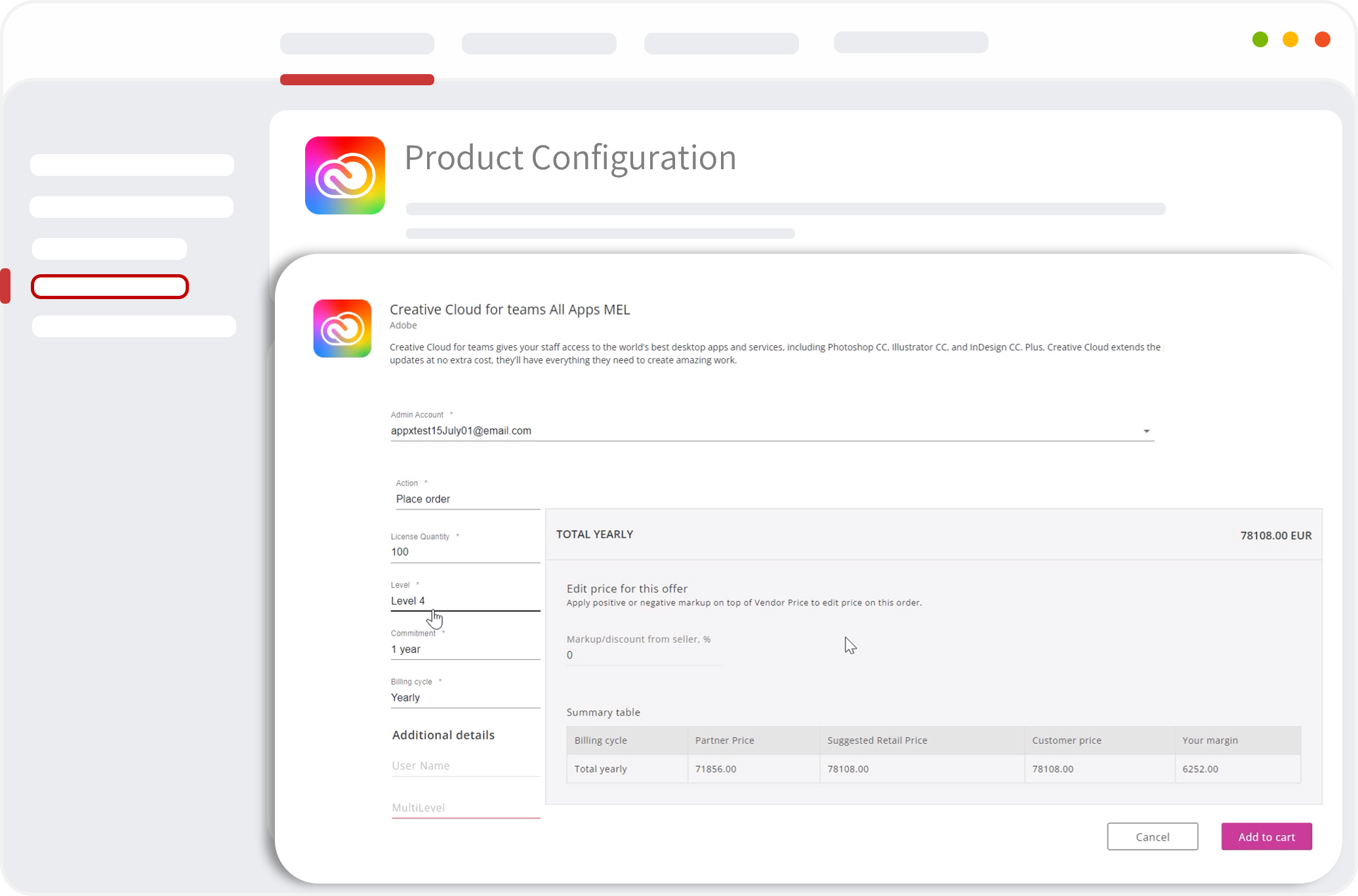 Adobe Product Configuration